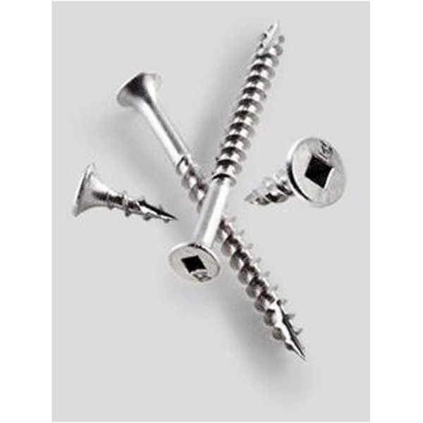Simpson Strong-Tie Deck Screw, 2-1/2 in, Flat Head, Square Drive, 2000 PK S08250DBB